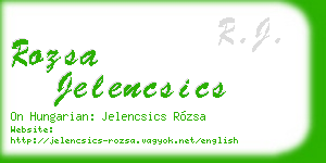 rozsa jelencsics business card